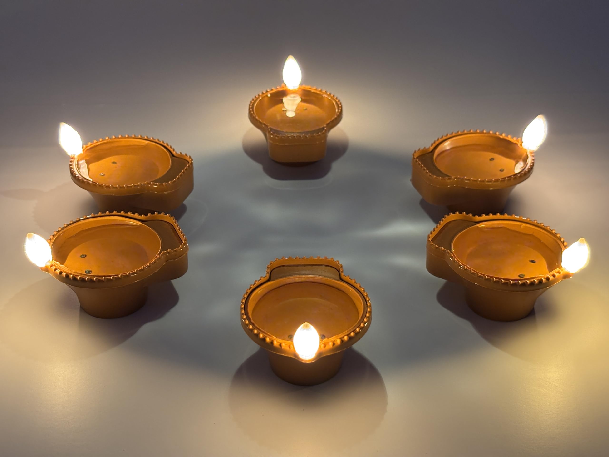 🌟 Premium LED Water Diyas (Set of 6) – Floating Festival Lights for a Radiant Celebration 🌟